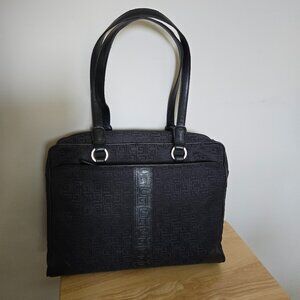 Liz Clairborne Soft Sided Leather Trimmed Business Bag Briefcase